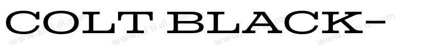 Colt Black字体转换